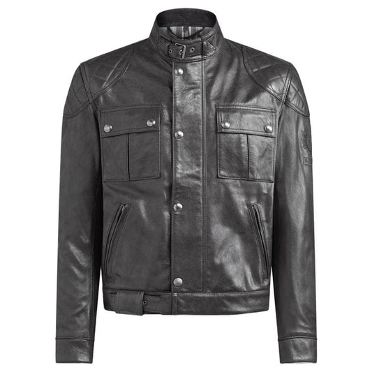 Belstaff Belstaff BELSTAFF BROOKLANDS LEATHER MOTORCYCLE JACKET - ANTIQUE BLACK