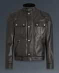 Load image into Gallery viewer, Belstaff Belstaff BELSTAFF BROOKLANDS LEATHER MOTORCYCLE JACKET - ANTIQUE BLACK
