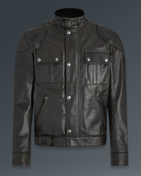Belstaff Belstaff BELSTAFF BROOKLANDS LEATHER MOTORCYCLE JACKET - ANTIQUE BLACK