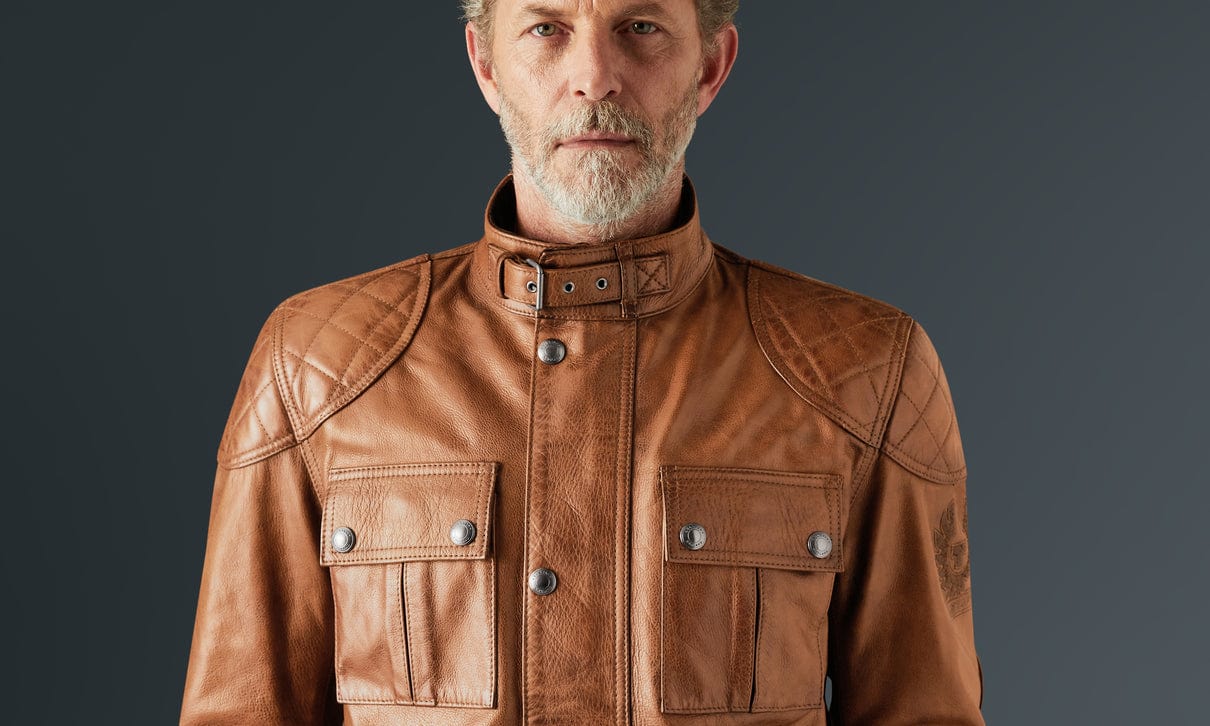 Belstaff Belstaff BELSTAFF BROOKLANDS LEATHER MOTORCYCLE JACKET - BURNT CUERO
