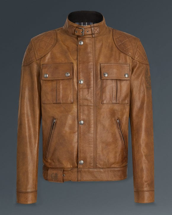 Belstaff Belstaff BELSTAFF BROOKLANDS LEATHER MOTORCYCLE JACKET - BURNT CUERO