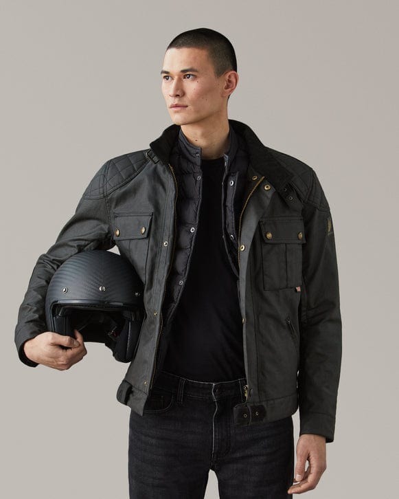 Belstaff Belstaff BELSTAFF BROOKLANDS ULTRACORE WAXED COTTON JACKET - BLACK