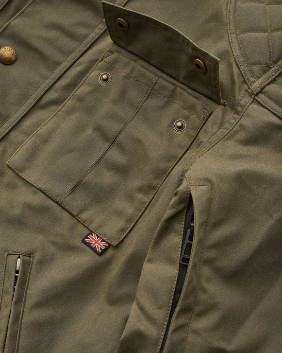 Belstaff Belstaff BELSTAFF BROOKLANDS ULTRACORE WAXED COTTON JACKET - OLIVE
