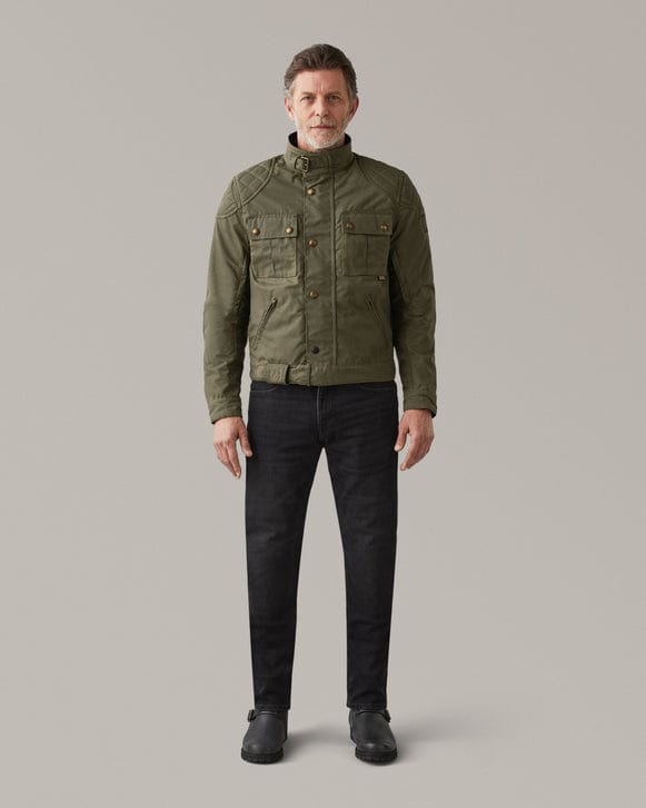 Belstaff Belstaff BELSTAFF BROOKLANDS ULTRACORE WAXED COTTON JACKET - OLIVE