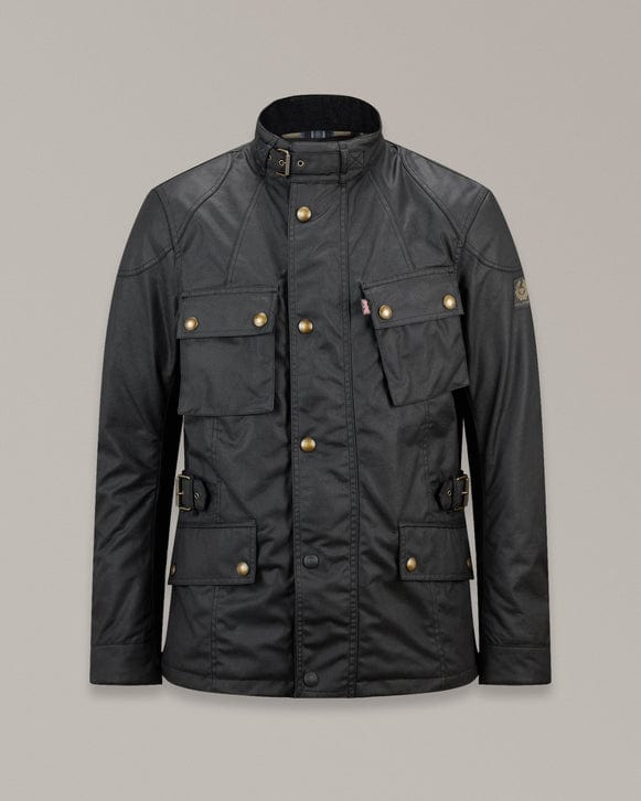 Belstaff Belstaff BELSTAFF CROSBY WAXED COTTON MOTORCYCLE JACKET - BLACK