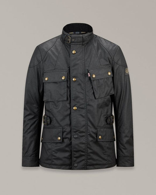 Belstaff Belstaff BELSTAFF CROSBY WAXED COTTON MOTORCYCLE JACKET - BLACK