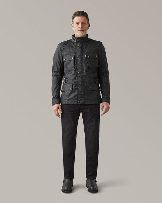Belstaff Belstaff BELSTAFF CROSBY WAXED COTTON MOTORCYCLE JACKET - BLACK