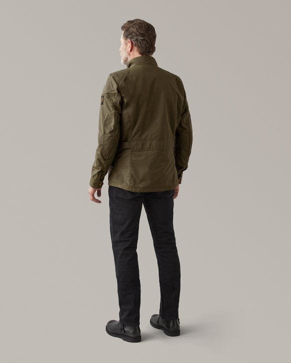 Belstaff Belstaff BELSTAFF CROSBY WAXED COTTON MOTORCYCLE JACKET - FOREST GREEN