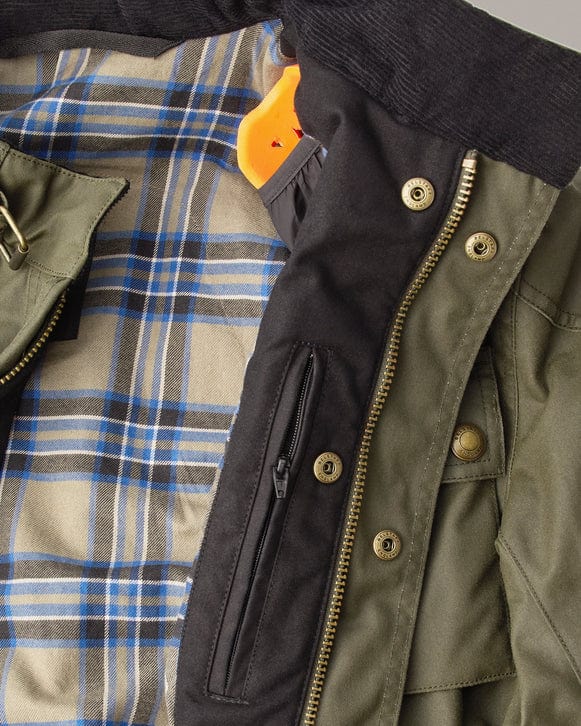 Belstaff Belstaff BELSTAFF CROSBY WAXED COTTON MOTORCYCLE JACKET - FOREST GREEN