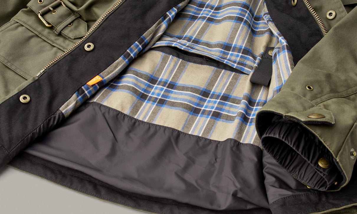 Belstaff Belstaff BELSTAFF CROSBY WAXED COTTON MOTORCYCLE JACKET - FOREST GREEN