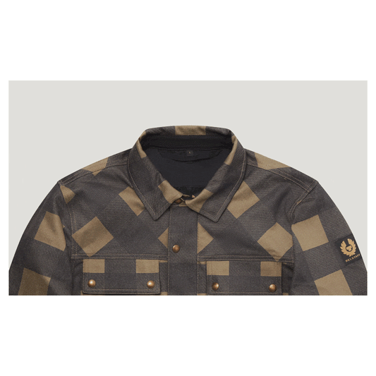 Belstaff Belstaff BELSTAFF MANSION MOTORCYCLE RIDING SHIRT - CHEQUERED OLIVE/BLACK