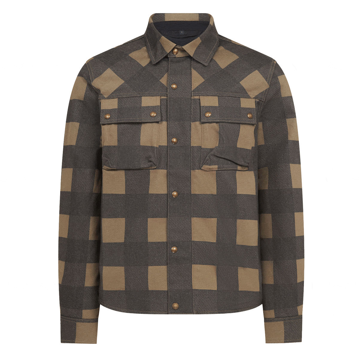 Belstaff Belstaff BELSTAFF MANSION MOTORCYCLE RIDING SHIRT - CHEQUERED OLIVE/BLACK
