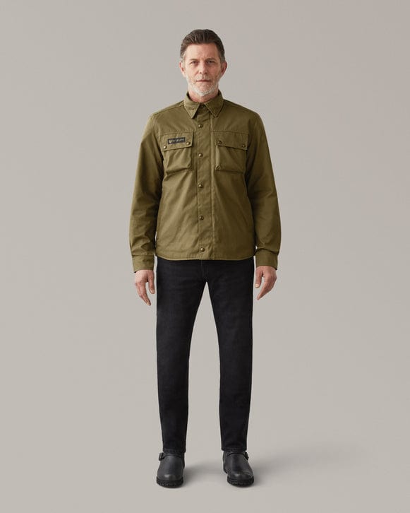 Belstaff Belstaff BELSTAFF MANSION MOTORCYCLE RIDING SHIRT - OLIVE