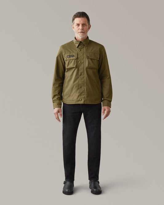 Belstaff Belstaff BELSTAFF MANSION MOTORCYCLE RIDING SHIRT - OLIVE
