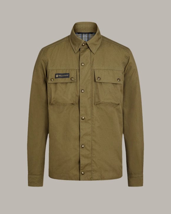 Belstaff Belstaff BELSTAFF MANSION MOTORCYCLE RIDING SHIRT - OLIVE