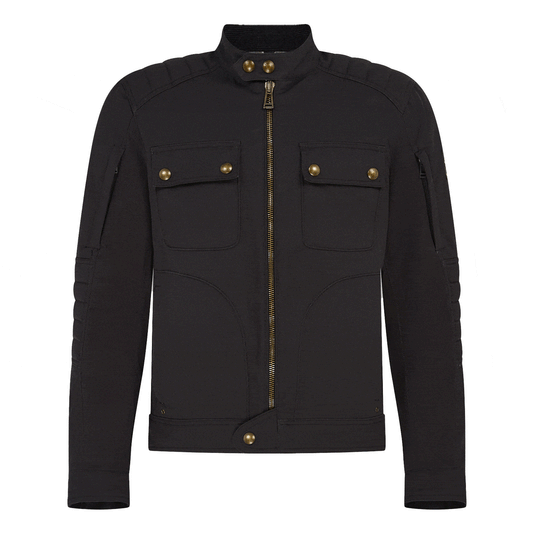 Belstaff Belstaff BELSTAFF ROBERTS COTTON CANVAS MOTORCYCLE JACKET - BLACK