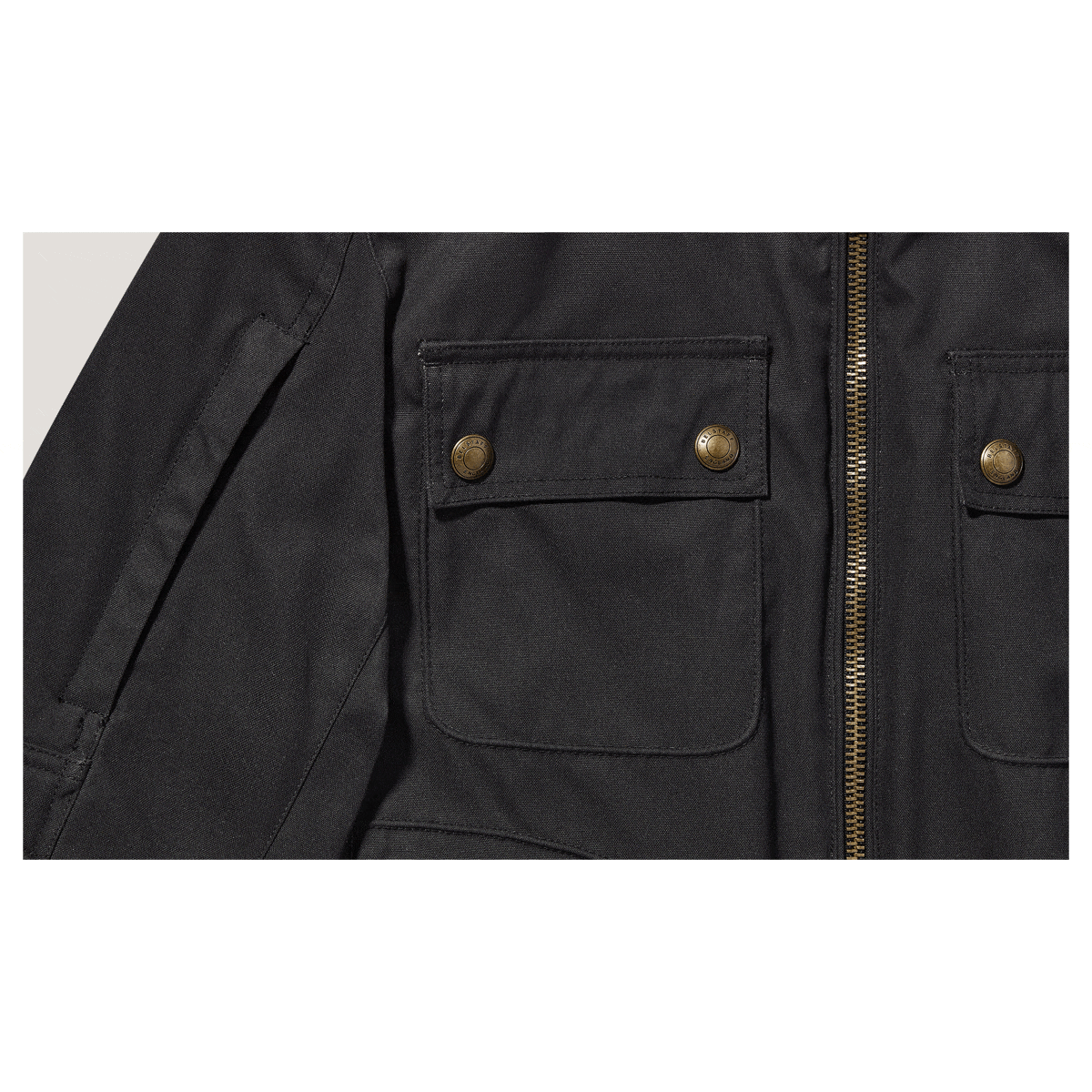 Belstaff Belstaff BELSTAFF ROBERTS COTTON CANVAS MOTORCYCLE JACKET - BLACK