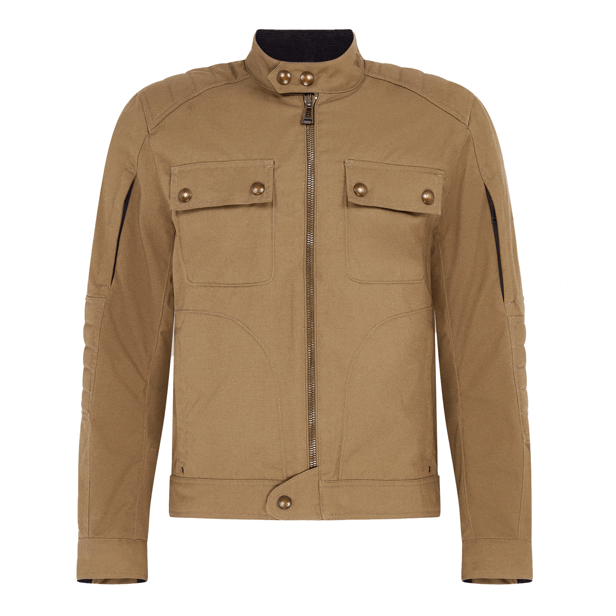 Belstaff Belstaff BELSTAFF ROBERTS COTTON CANVAS MOTORCYCLE JACKET - OLIVE