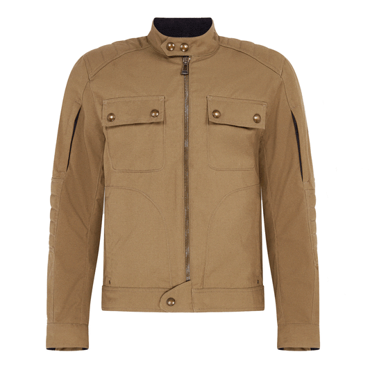 Belstaff Belstaff BELSTAFF ROBERTS COTTON CANVAS MOTORCYCLE JACKET - OLIVE