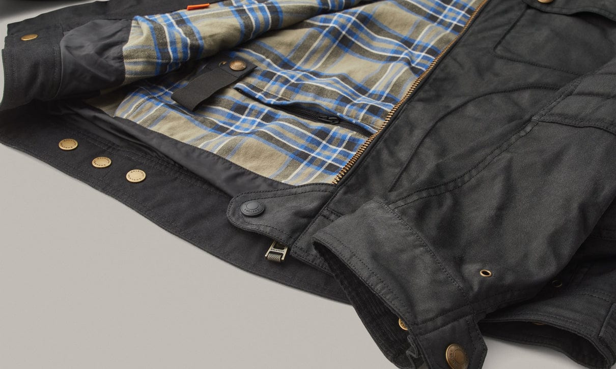 Belstaff Belstaff BELSTAFF ROBERTS WAXED COTTON VENTED MOTORCYCLE JACKET - BLACK