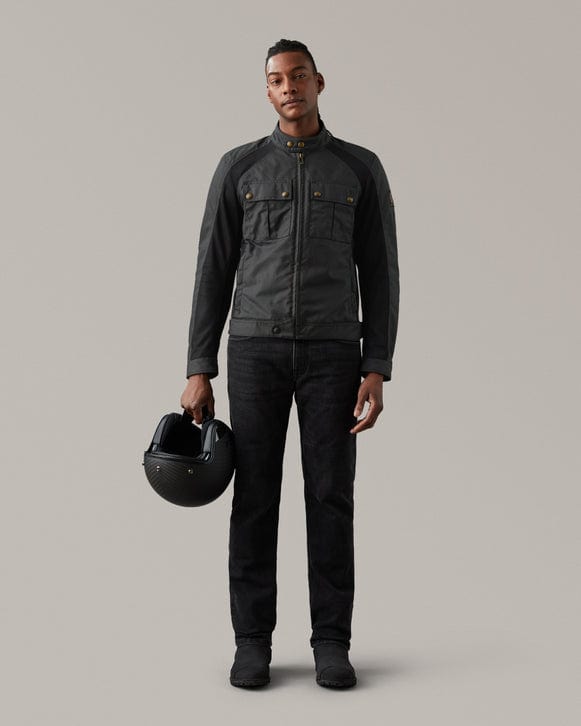 Belstaff Belstaff BELSTAFF TEMPLE WAXED COTTON MOTORCYCLE JACKET - BLACK
