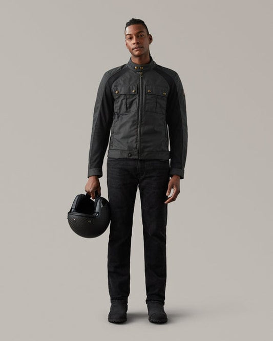 Belstaff Belstaff BELSTAFF TEMPLE WAXED COTTON MOTORCYCLE JACKET - BLACK