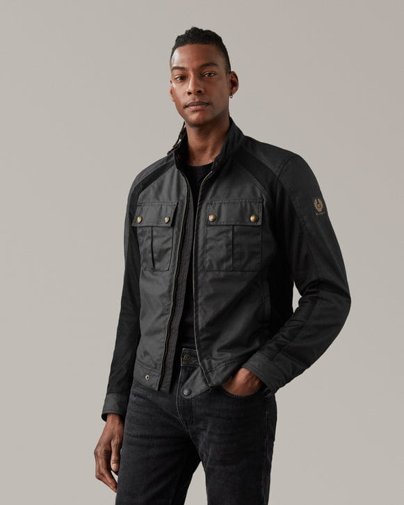Belstaff Belstaff BELSTAFF TEMPLE WAXED COTTON MOTORCYCLE JACKET - BLACK