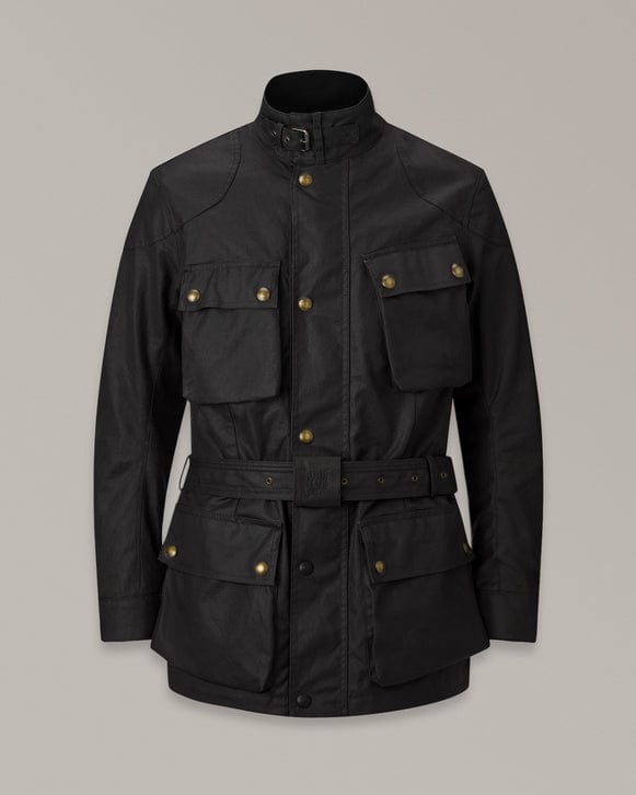 Belstaff Belstaff BELSTAFF TRIALMASTER ULTRACORE WAX COTTON MOTORCYCLE JACKET - BLACK
