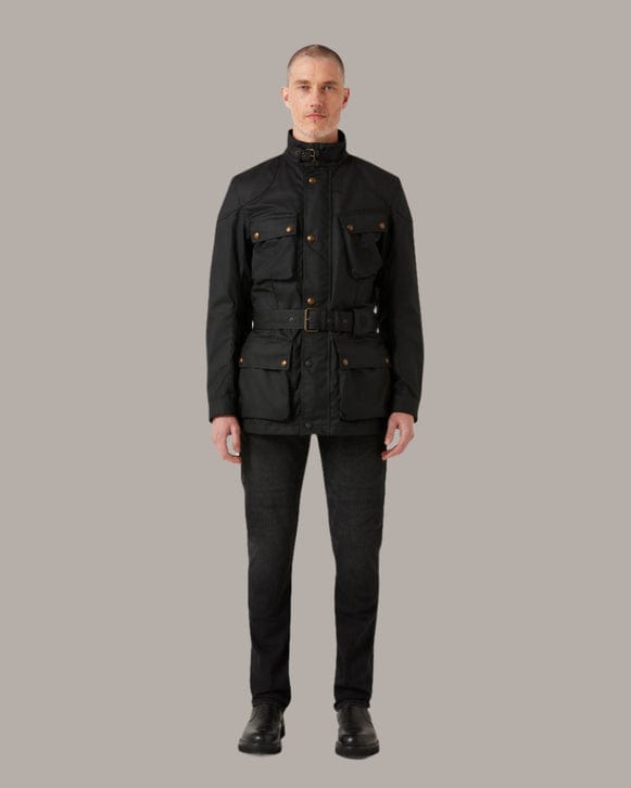 Belstaff Belstaff BELSTAFF TRIALMASTER ULTRACORE WAX COTTON MOTORCYCLE JACKET - BLACK
