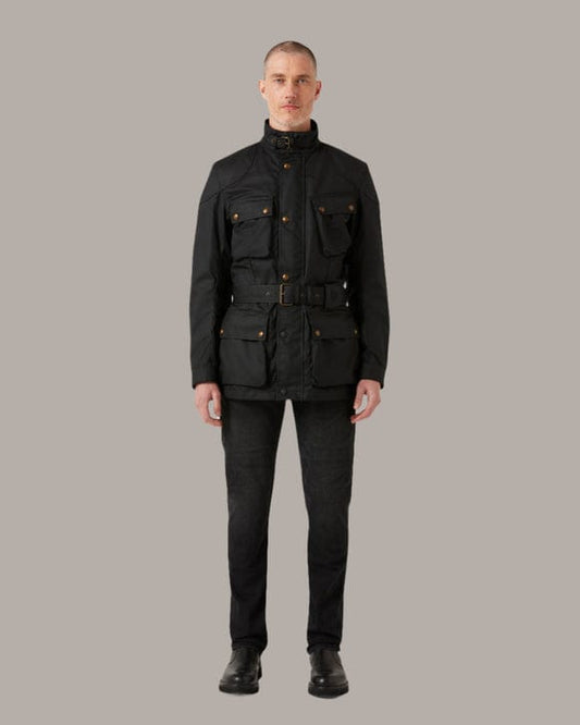 Belstaff Belstaff BELSTAFF TRIALMASTER ULTRACORE WAX COTTON MOTORCYCLE JACKET - BLACK
