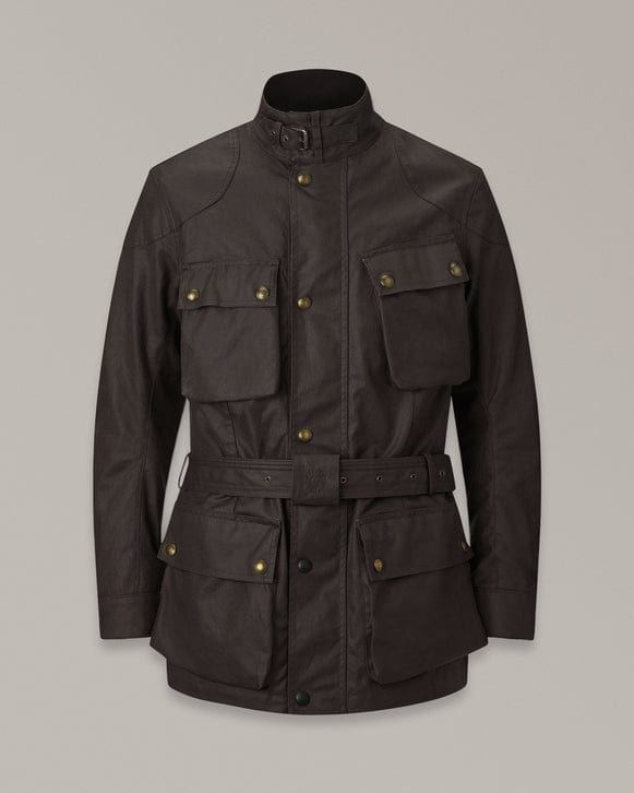 Belstaff Belstaff BELSTAFF TRIALMASTER ULTRACORE WAX COTTON MOTORCYCLE JACKET - MAHOGANY