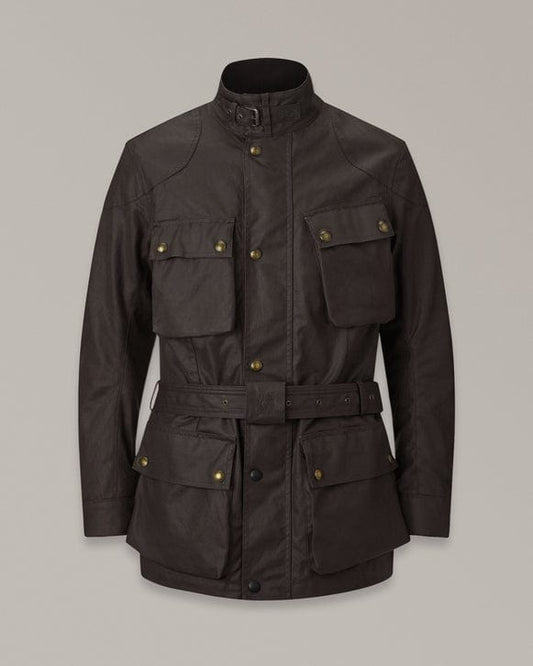 Belstaff Belstaff BELSTAFF TRIALMASTER ULTRACORE WAX COTTON MOTORCYCLE JACKET - MAHOGANY