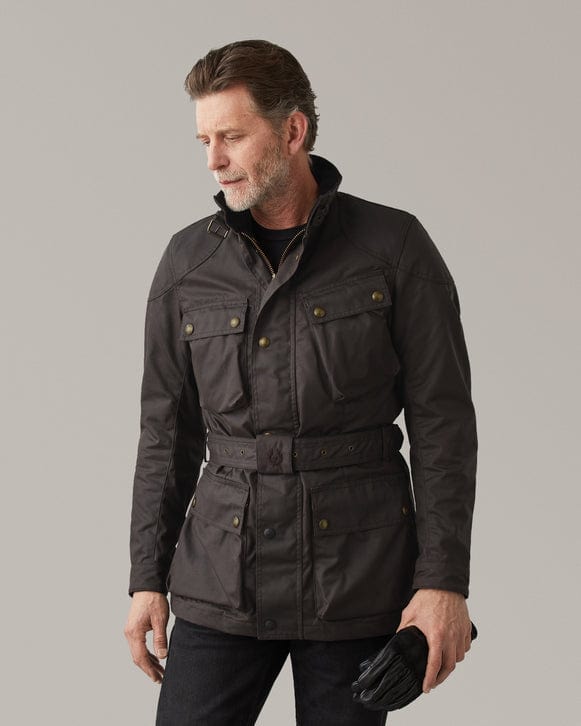 Belstaff Belstaff BELSTAFF TRIALMASTER ULTRACORE WAX COTTON MOTORCYCLE JACKET - MAHOGANY