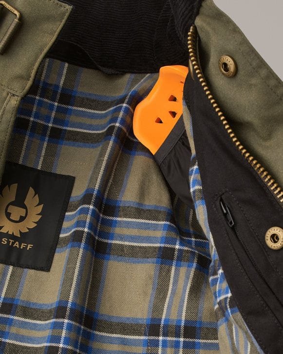 Belstaff Belstaff BELSTAFF TRIALMASTER ULTRACORE WAX COTTON MOTORCYCLE JACKET - OLIVE