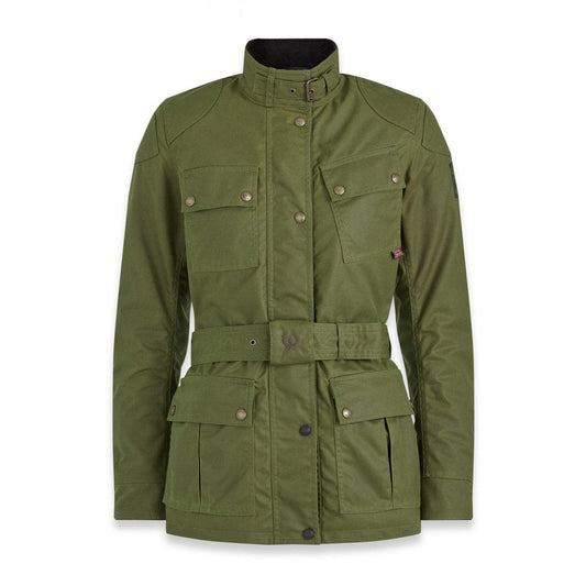 Belstaff Belstaff BELSTAFF WOMENS TRIALMASTER WAXED COTTON JACKET - FOREST GREEN
