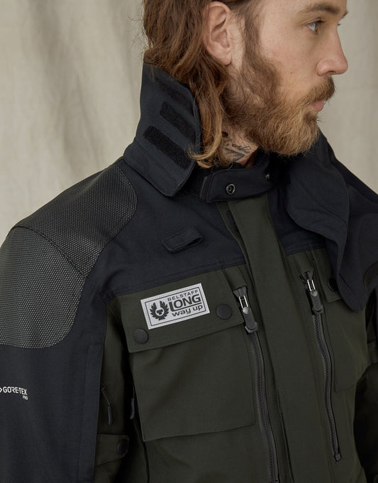Belstaff Belstaff Small BELSTAFF LONG WAY UP GORE-TEX PRO MOTORCYCLE JACKET - OLIVE