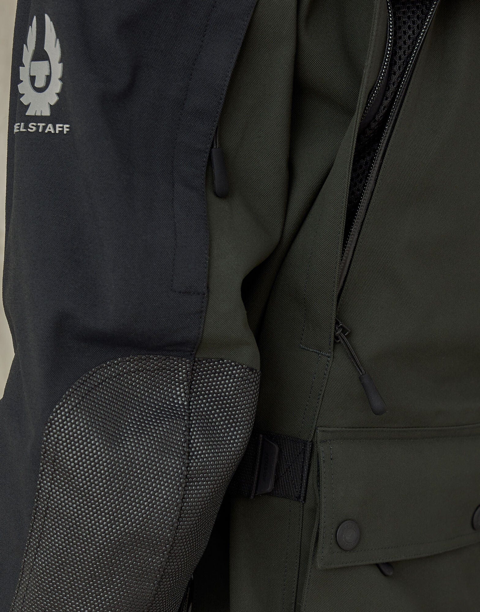 Belstaff Belstaff Small BELSTAFF LONG WAY UP GORE-TEX PRO MOTORCYCLE JACKET - OLIVE