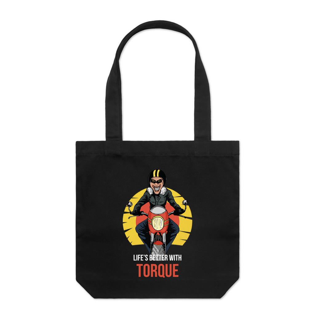 Biker Torque Accessories Black Lifes Better With Torque Full Tote Bag