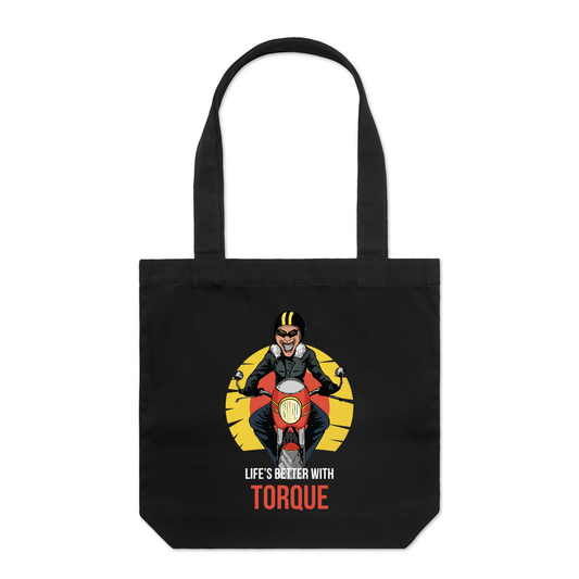 Biker Torque Accessories Black Lifes Better With Torque Full Tote Bag
