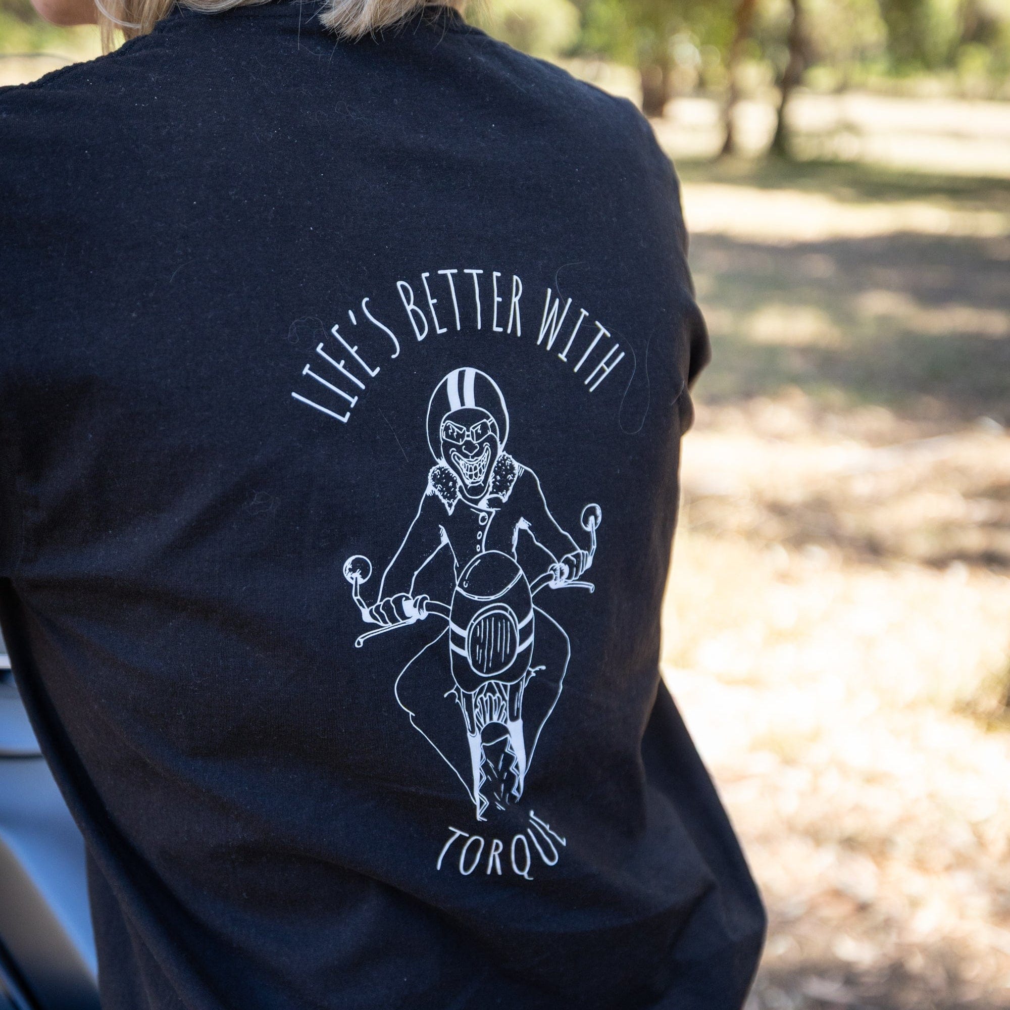 Biker Torque Apparel Life's Better with Torque - Line Art Tee