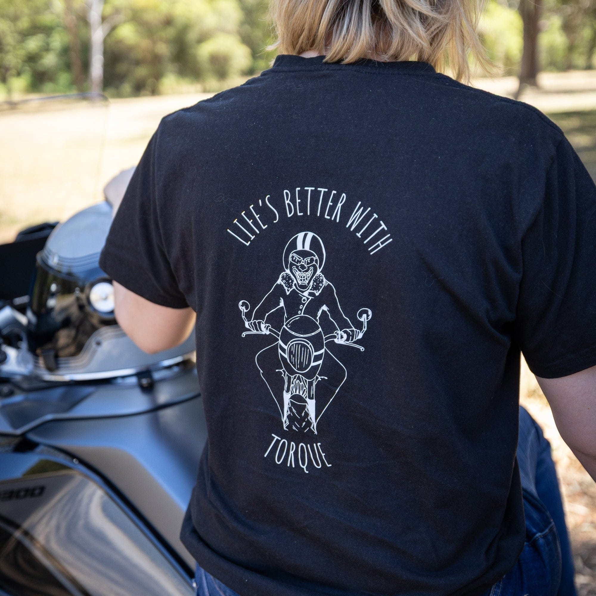 Biker Torque Apparel Life's Better with Torque - Line Art Tee
