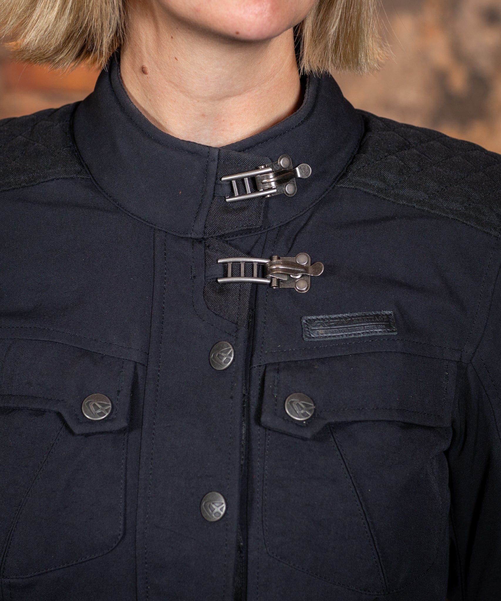 Biker Torque Australia Brand: Ixon IXON EXHAUST WOMENS TEXTILE JACKET - BLACK