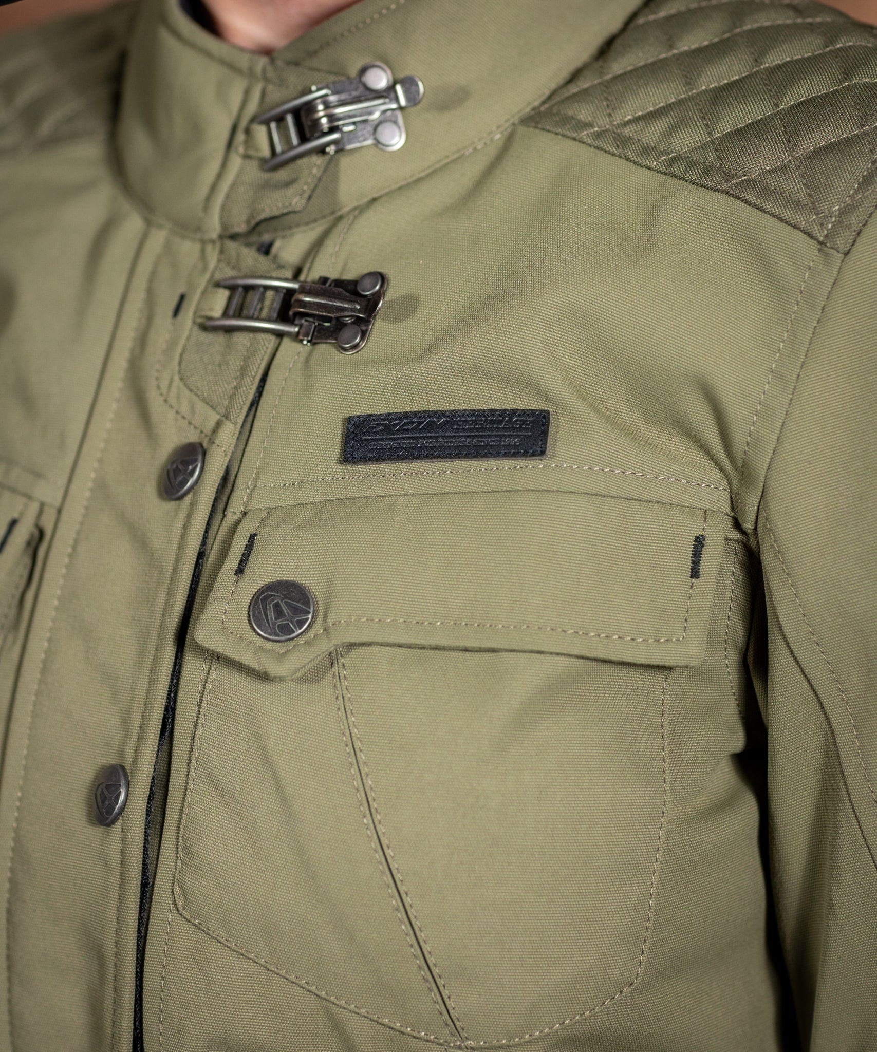 Biker Torque Australia Brand: Ixon Medium IXON EXHAUST WOMENS TEXTILE JACKET - KHAKI