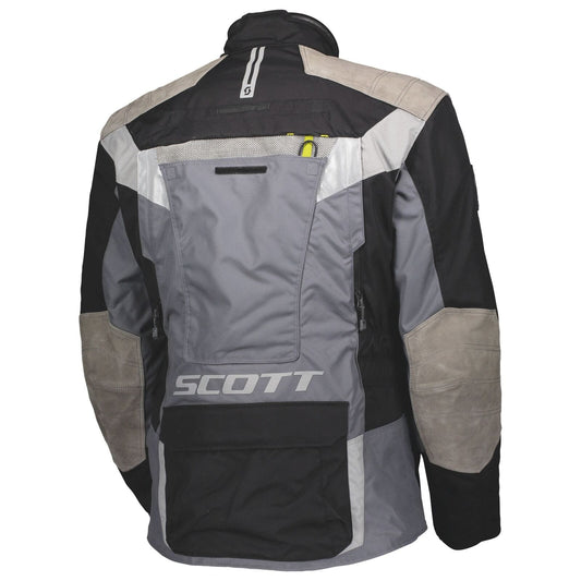 Biker Torque Australia Brand: Scott SCOTT DUALRAID DRYO BLACK/IRON GREY WATERPROOF ADVENTURE TEXTILE JACKET