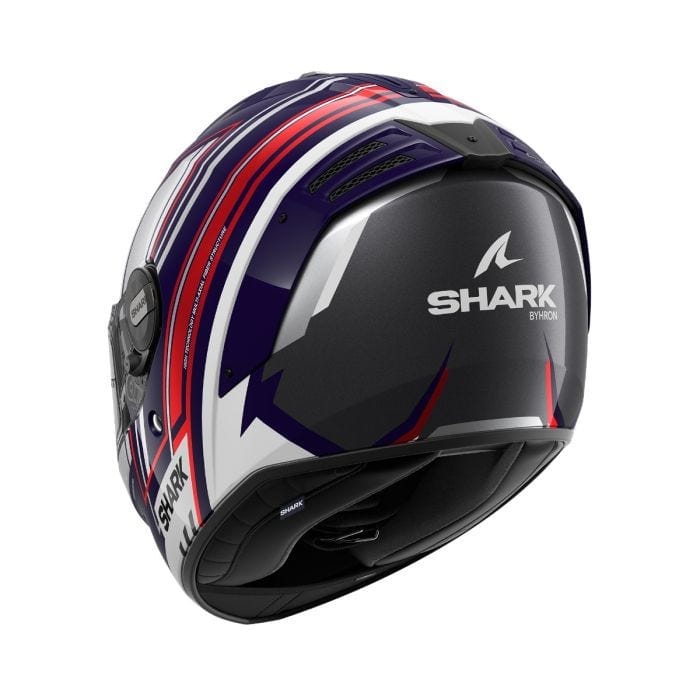chrome motorcycle helmet australia Shark Spartan RS Byhron Helmet - Blue/White/Chrome