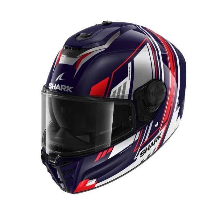 chrome motorcycle helmet australia Shark Spartan RS Byhron Helmet - Blue/White/Chrome