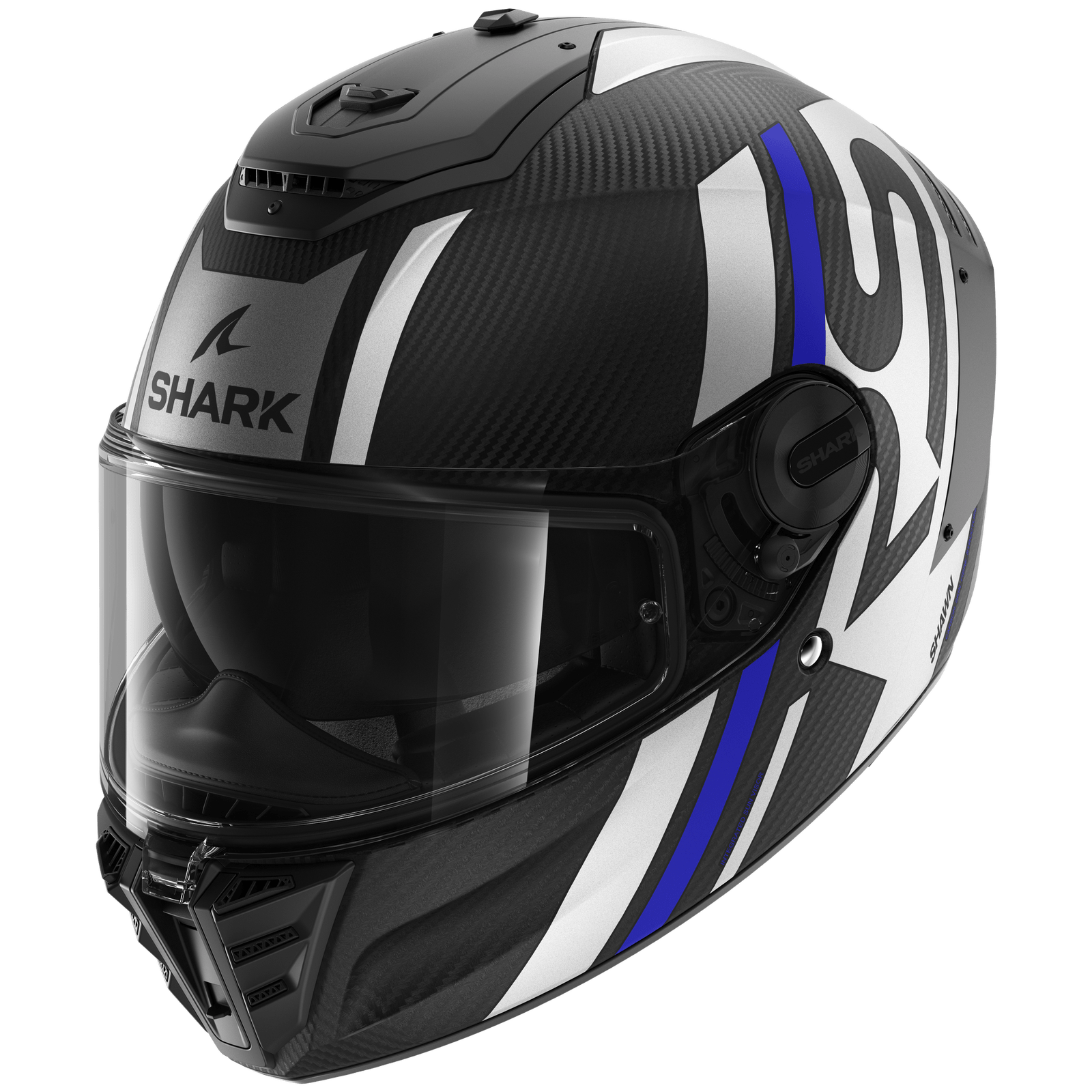 Biker Torque Australia BRAND: Shark SHARK SPARTAN RS CARBON SHAWN BLUE/SILVER HELMET