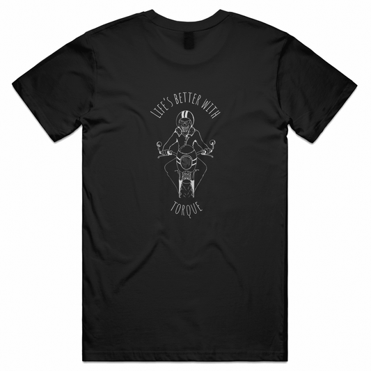 Biker Torque Life's Better with Torque - Line Art Tee