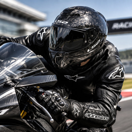 Biker Torque LS2 LS2 FF807 Dragon Carbon Forged Helmet - Gloss Carbon 06