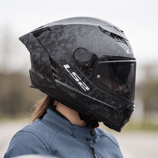 Biker Torque LS2 LS2 FF807 Dragon Carbon Forged Helmet - Gloss Carbon 06